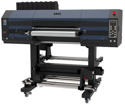 AMO UV-DTF Inkjet Printer Model name AM604i16-UVDTF UV-DTF Printer could print with UV Ink to the sticker film A which with glue coated. During the printing process this film A would be laminated with a film B which is the transfer film. Finally this transfer film B could transfer the image to any hard surface directly without heating process. This process is quite fast, easy and simple, so make it so popular in sign and advertising business. As it could apply to almost any hard and smooth surface like glass bottles ,cups ,acrylic material, ceramic material ,plastic, papers, wood, stone, etc any smooth surface no matter it is flat or round it would works fine with fast image transfer without any heat transfer process. The image of UV-DTF is high clarity, and durability. It would make your sign business growth quickly in such areas where your clients needs Machine parameters Head information: I1600-U1 4H (4 heads I1600 UV Version) Print width: 650MM (Print width could reach maximum 700mm in case without the paper slidding guid) Circuit board system: Hoson Connection mode: Gigabit Internet connection Ink configuration : Classic : W+C+V (4 color:White+Colores+Varnish) Printing Speed: 4pass 6 m²/h 6pass 4 ㎡²/h 8pass 2 m²/h Media type: A and B transfer film Features of the equipment: Anti-hitting device Water cooling box of UV curing system +LED UV lamp Rubber roller heating+adjustable pneumatic pressure bar Automatic feeding and discharging system Printer info: Working voltage: AC220V 50/60HZ Power: 2500W working environment: Normal working temperature: 22-28℃humidity:40%-60% Machine size L1780MM W900MM H1320MM Packing dimensions 2300MM(L)880MM(W)960MM(H) Machine photo: